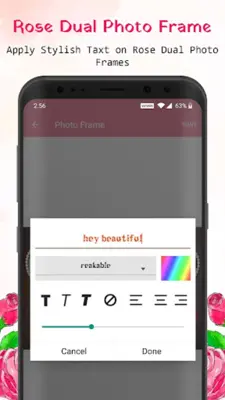 Rose Dual Photo Frame android App screenshot 2