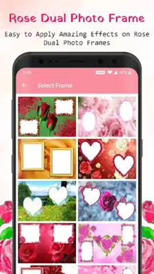 Rose Dual Photo Frame android App screenshot 4